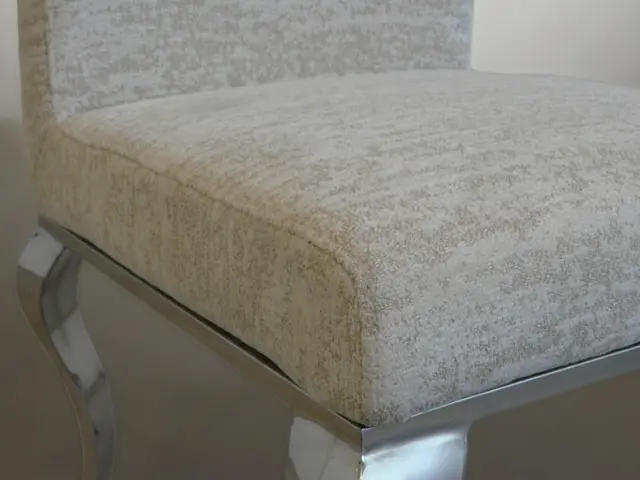 Καρέκλα Barroque 792549 Steel/Beige με Υφασμάτινη Επένδυση Ασημί Μπεζ Χρώμιο 3