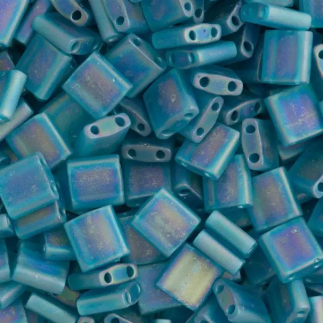Χάντρα Miyuki Tila No2405FR Matte Transparent Teal AB ~7gr