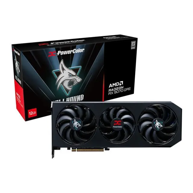 PowerColor Κάρτα Γραφικών Radeon RX 9070 GRE Hellhound 12GB GDDR6 (RX9070GRE 12G-L/OC)