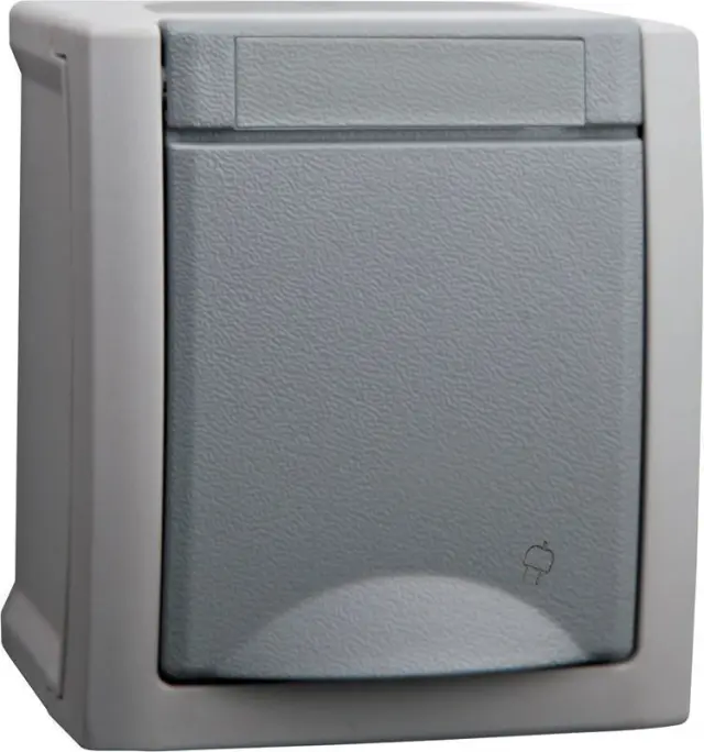 Pacific Grey Earthed Socket (Screw Connection)