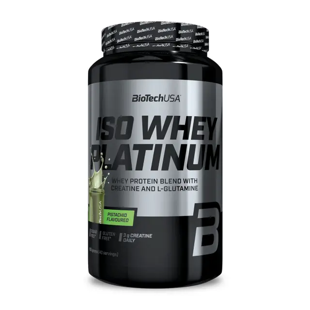 Biotech USA Iso Whey Platinum Πρωτεΐνη Ορού Γάλακτος με Κρεατίνη Χωρίς Γλουτένη με Γεύση Pistachio 908gr