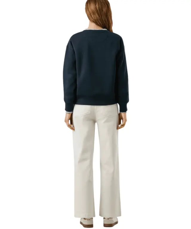 Pepe Jeans - Γυναικείο Φούτερ Crew Neck Logo PL5800002-594 Μπλε Σκούρο 3