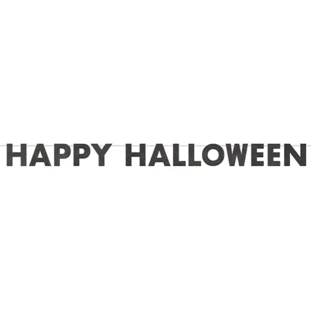 Γιρλάντα Γράμματα Μαύρη Glitter Halloween Party / 274 εκ