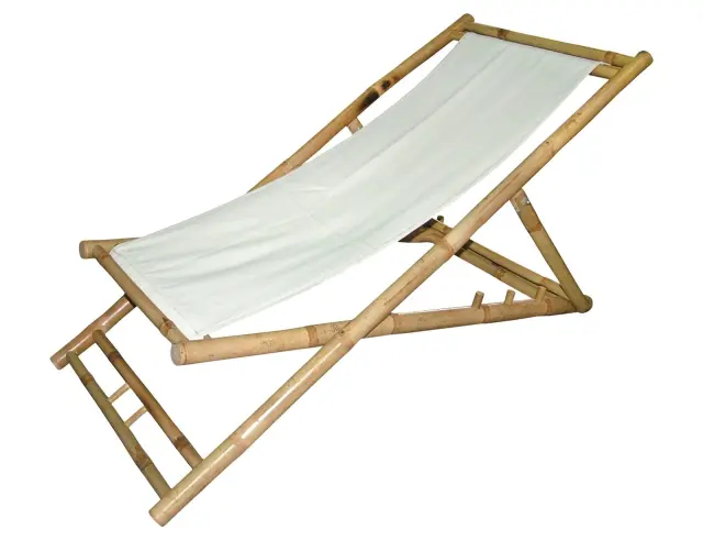 Σεζλόνγκ Κήπου Lesli Living από Ξύλο Bamboo με διαστάσεις 112x60x80cm - White 41275