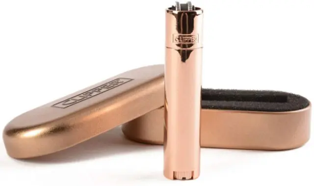 Clipper Αναπτήρας Μεταλλικός Μεγάλος - Rose Gold Metal 3