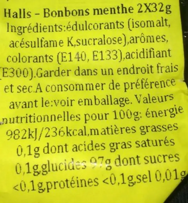 Halls Καραμέλα Δυόσμος Χωρίς Ζάχαρη 32gr 1 τμχ 2