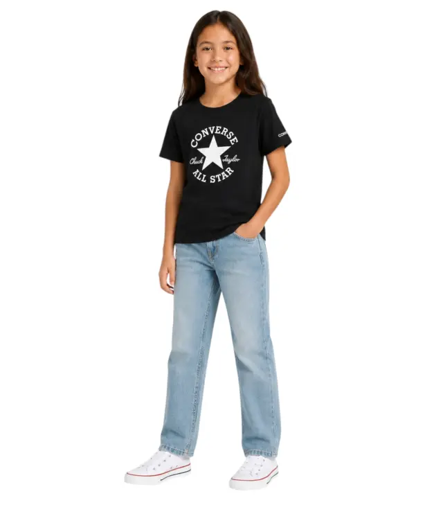 Converse - Παιδική Μπλούζα T-Shirt για Κορίτσια 4CH526-023 Μαύρο 2