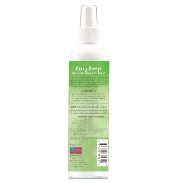 Tropiclean Deodorizing Spray Κολώνια Σκύλου/Γάτας Βατόμουρο 236ml 2