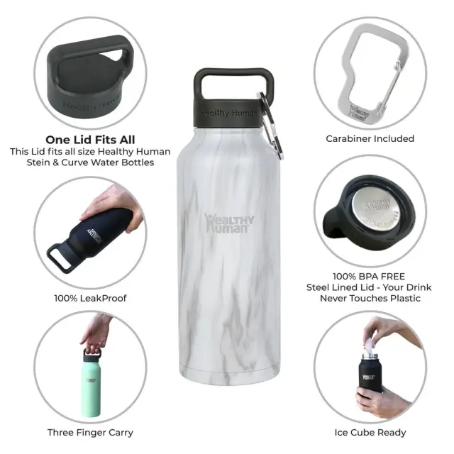 Ανοξείδωτο θερμός HH0022 21oz (621ml) - Stein Bottle Stone White Healthy Human 3