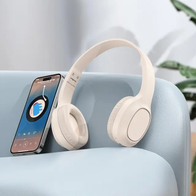 Wireless Ακουστικά Stereo Hoco W46 Charm V5.3 200mAh AUX Λευκά 2