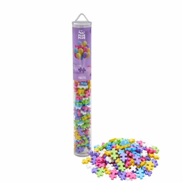 Τουβλακια Plus Plus Pastel Mix Σε Σωληνα 100Τμχ (PLS04025) Πολύχρωμο