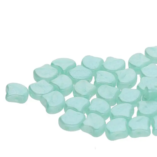 Χάντρα Matubo Ginko 7.5mm - Opal Green Aqua White Luster ~10gr