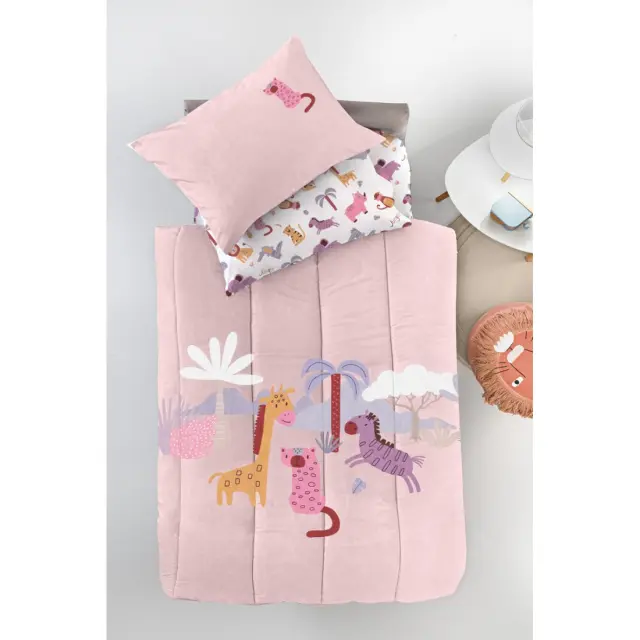 Παιδικό Κουβερλί Μονό Guy Laroche Jungle Pink 160x230