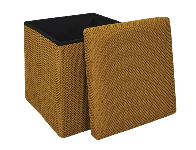 Σκαμπό Atom Home Deco Factory με αποθηκευτικό χώρο και διαστάσεις 38x38x38cm - Yellow HD0505 3