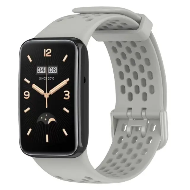 Breathable Λουράκι Σιλικόνης Για Xiaomi Mi Band 7 Pro - Grey OEM