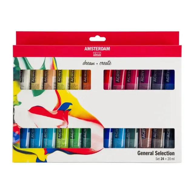 Σετ Ακρυλικά Talens Amsterdam, 24 Χρώματα x 20ml