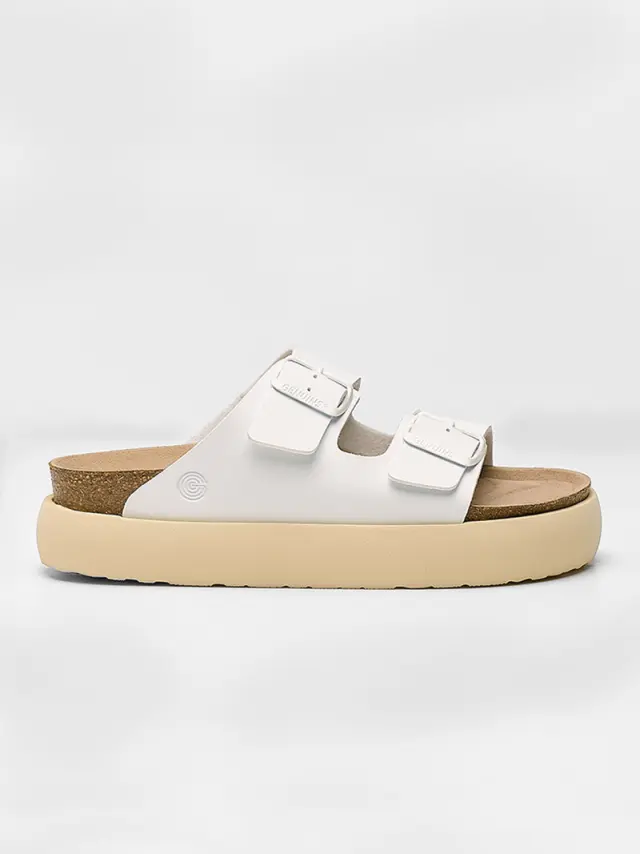Genuins Πέδιλα Γυναικείο PETA vegan Άσπρο GEN/HAWAII PLATFORM G106551 WHITE 3