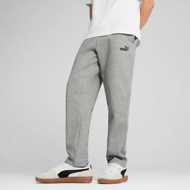 Puma Men's Essentials No1 Logo Fleece Open Hem Sweatpants Γκρι 682610-03 (Puma)