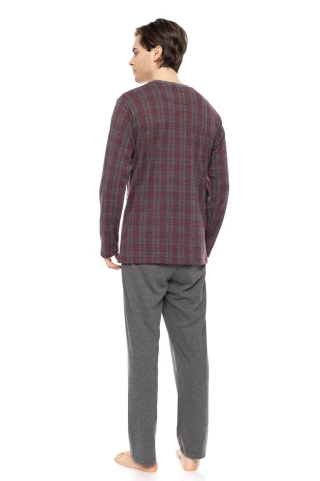 W-M708 - Type - PYJAMA JACQUARD BORDO PLAID - L 3