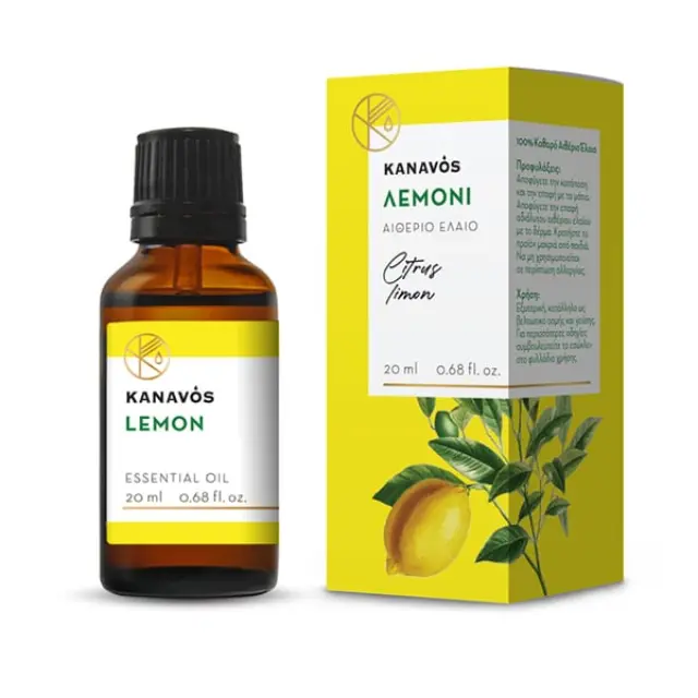 KANAVOS Essential Oil Lemon Αιθέριο Έλαιο Λεμόνι, 20ml
