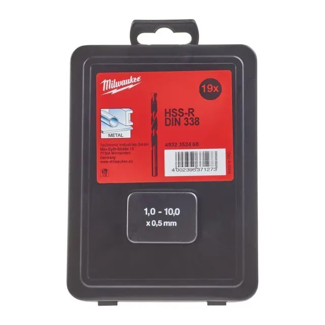 Τρυπάνια Αέρος Μαύρα HSS-R DIN338 MILWAUKEE THUNDERWEB Σετ 19Τμχ 3