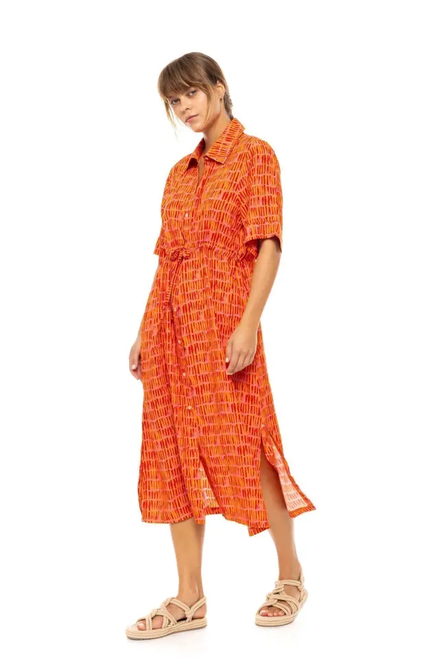 Beachwear Long B622 Type Orange Pink Label 3