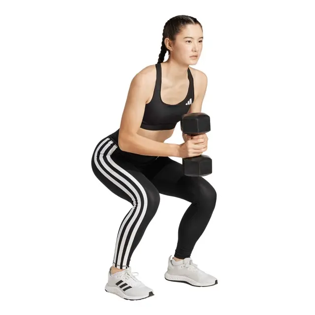 adidas Performance Women's Optime Essentials 3Stripes Leggings Μαύρο - Άσπρο JD6545 (adidas Performance) 3