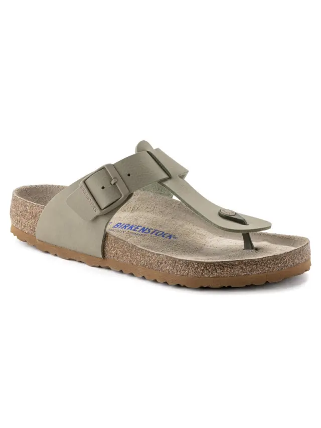 Birkenstock Σαγιονάρες Unisex Birko-Flor(ανθεκτικό υλικό της Birkenstock-επιτρέπει την επαφή με το νερό) Πράσινο BIR/MEDINA SOFT 1022454 F/KHAKI 2