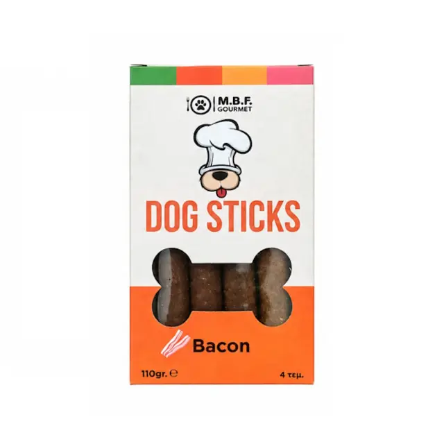 M.B.F Gourmet Dog Sticks Bacon (4τμχ) 110gr Μονόχρωμο