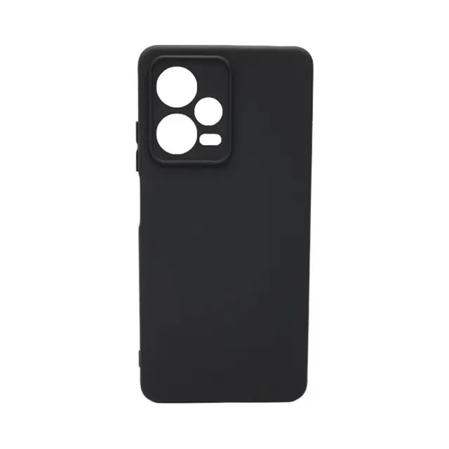 Θήκη Σιλικόνης Soft Back Liquid Silicone Case Για Xiaomi Redmi Note 12 Pro 5G Μαύρη