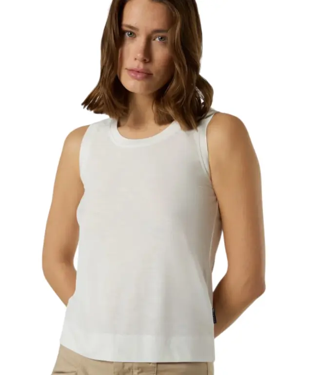 North Sails - Γυναικεία Αμάνικη Μπλούζα Slub Jersey Tank Top 093631-000-0105 Λευκό 2