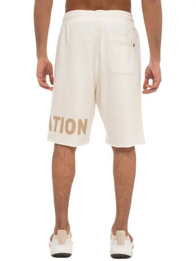 BE NATION ESSENTIALS TERRY SHORTS WITH RAW EDGES - XL 3