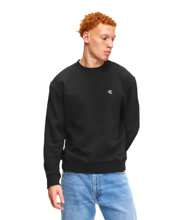 Calvin Klein - Ανδρική Φούτερ Μπλούζα '350Terry Monogram' Classic Fit LV04RG275G-UB1 Μαύρο 2