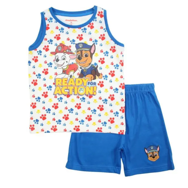 Πιτζάμα Καλοκαίρι Paw Patrol White Blue 8010241 - 6-7 Y (122cm)