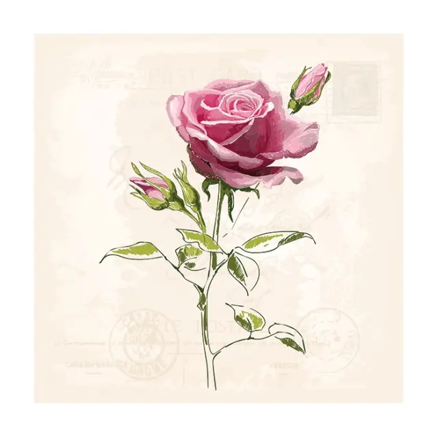 Χαρτοπετσέτα για decoupage, 1τεμ, Vintage Rose