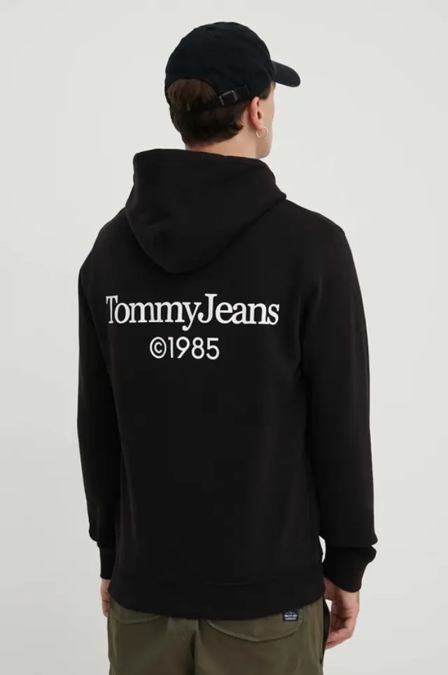 Tommy Hilfiger - Ανδρικό Φούτερ με Κουκούλα DM0DM18610-BDS Μαύρο - 2XL 3