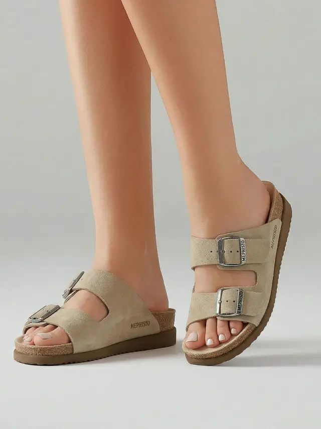 Mephisto Πέδιλα Γυναικείο δέρμα Nubuck Πράσινο MEP/HESTER L/KHAKI 2