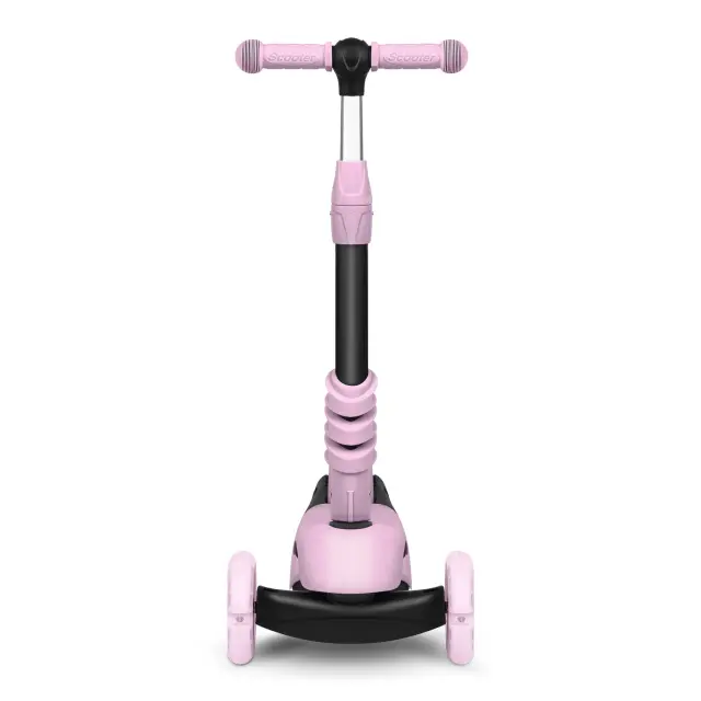 Ricokids Buggy Ροζ παιδικό πατίνι ισορροπίας 3 τροχών με ρυθμιζόμενο τιμόνι και φωτιζόμενους τροχούς 3