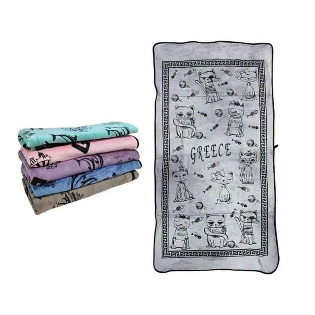 Πετσέτα θαλάσσης Greece Με Γάτες 140x70cm - Beach towel 054126