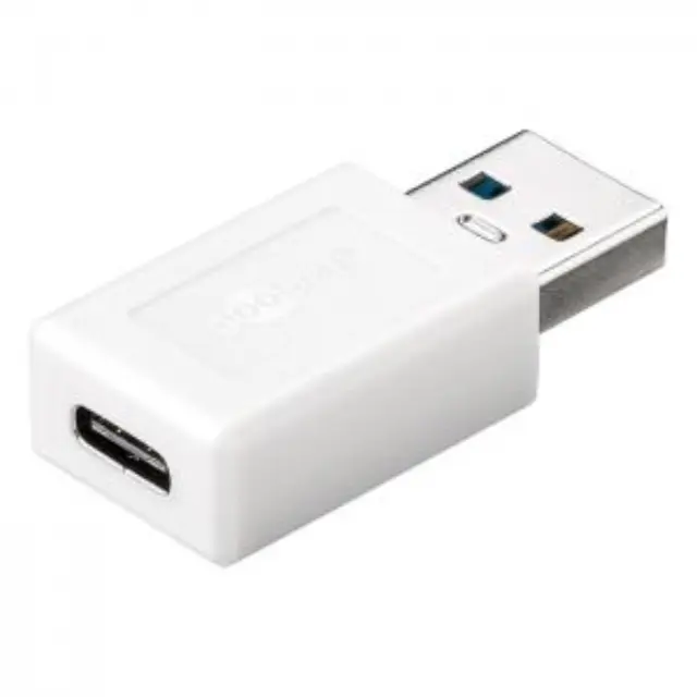 Αντάπτορας USB 3.2 Gen 1x1 A αρσ. - USB-C θηλ., σε λευκό χρώμα. 2