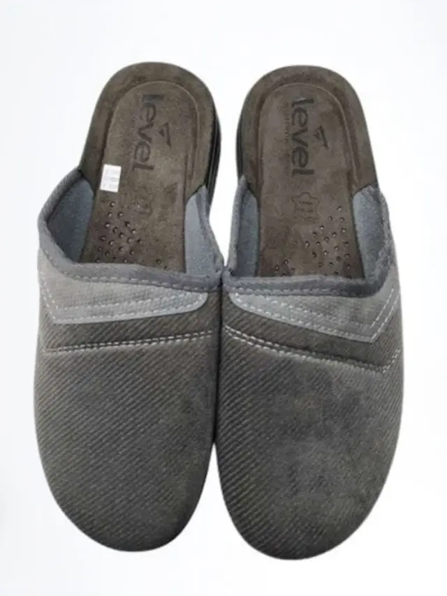 Level Anatomic Χειμερινές Ανδρικές Παντόφλες Γκρι 4041 3