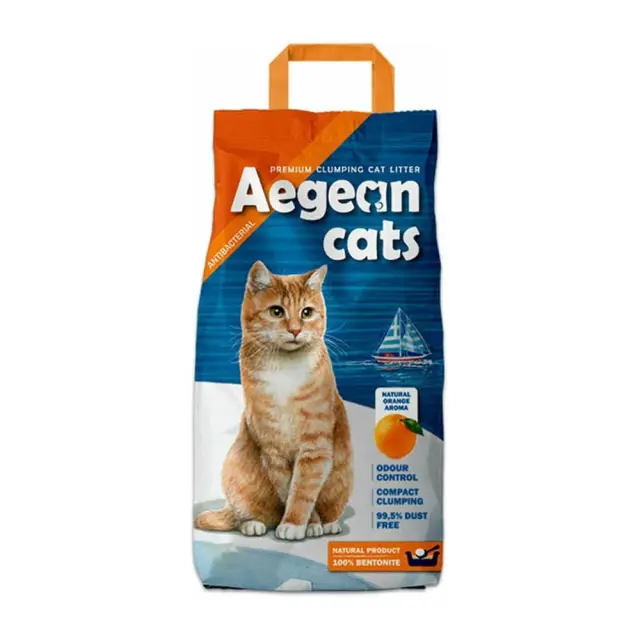 Aegean Cats Άμμος Υγιεινής Γάτας Πορτοκάλι 5kg