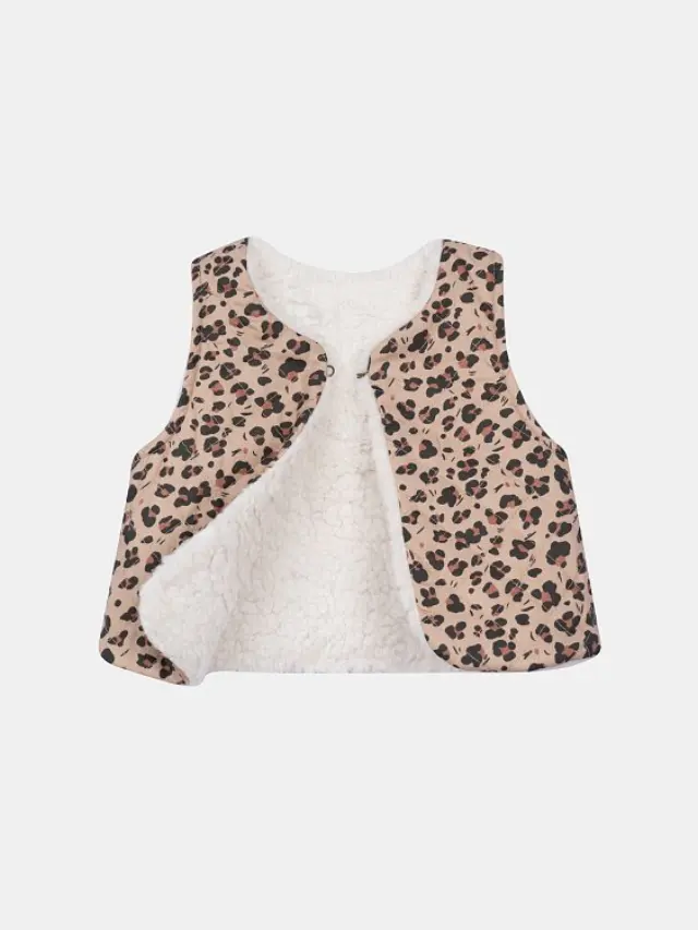 Βρεφικό Γιλέκο 2 σε 1 για Κορίτσια Fluffy Vest ΜΠΕΖ 2