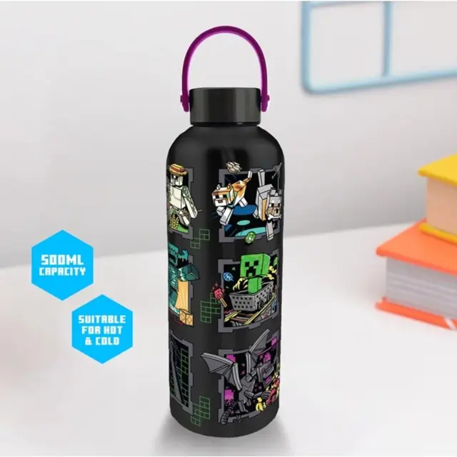 Παγούρι MINECRAFT - Mascots - Metal Water Bottle with Carry Loop - 500ml PP15878MCF 2