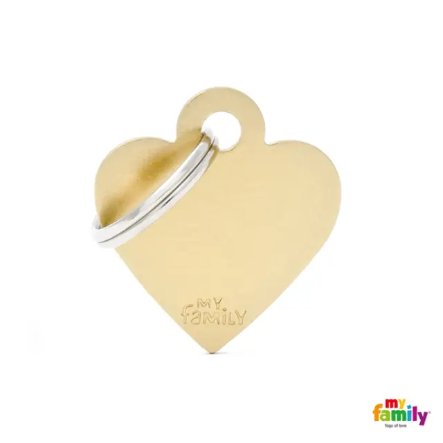 Ταυτότητα Basic Καρδιά Small (3x2 cm) χρυσό