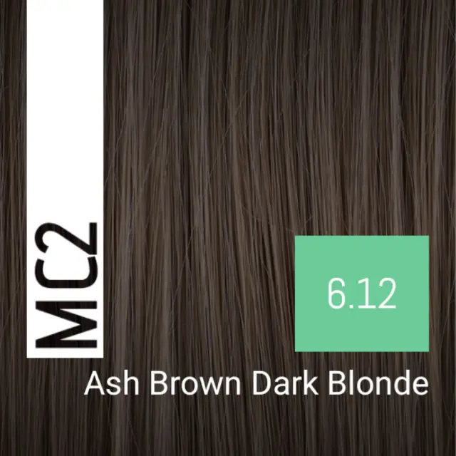 Sensus MC2 Permanent Hair Color 6.12 Dark Ash Brown Blonde 100ml - (Μόνιμη Βαφή Χωρίς Αμμωνία Ξανθό Σκούρο Σαντρέ Μπεζ) 2