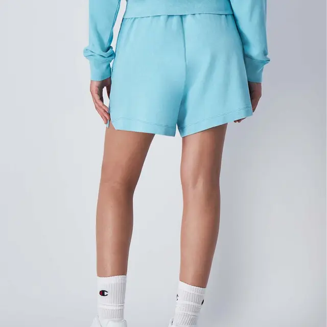 Champion Women's Loose Fit Small Logo Garment Wash Shorts Τυρκουάζ 117726-BS184 (Champion) 2