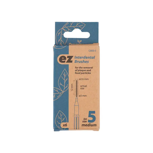 Premium Plus Greenline EZ Μεσοδόντια Βουρτσάκια 6τεμ Medium