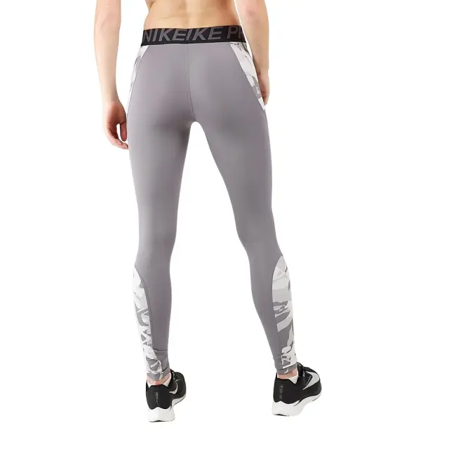 Nike Pro Forest Camo Γυναικείο Μακρύ Κολάν AR6766-059 Γκρι - S 3