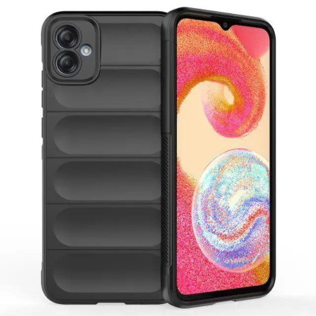 Back Cover Θήκη Σιλικόνης Rugged Anti Scratch για Samsung Galaxy A04e 4G- Black OEM